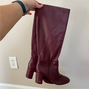 Tory Burch Brooke Slouchy Leather Tall Heel Boots